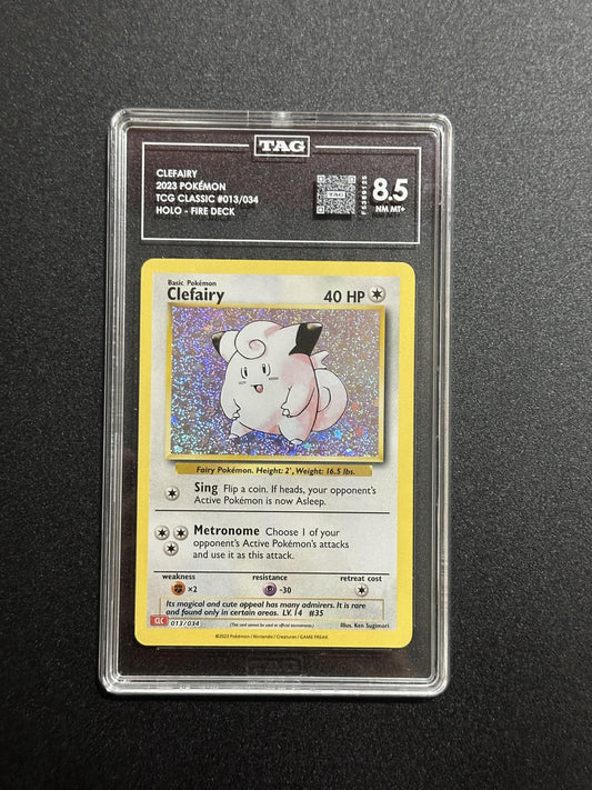 Clefairy 013/034 Holo TCG Classic Fire Deck TAG 8.5 NM MT+ - front