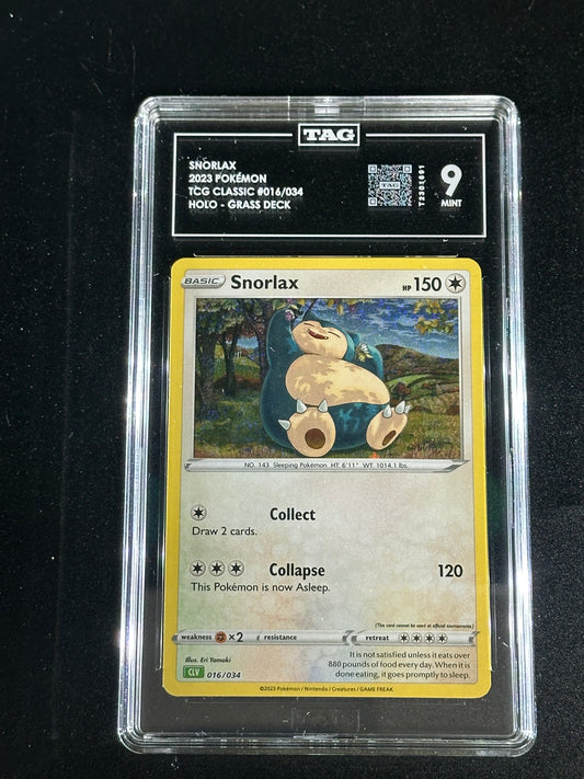 Pokemon Snorlax 016/034 Holo TCG Classic TAG 9 Mint