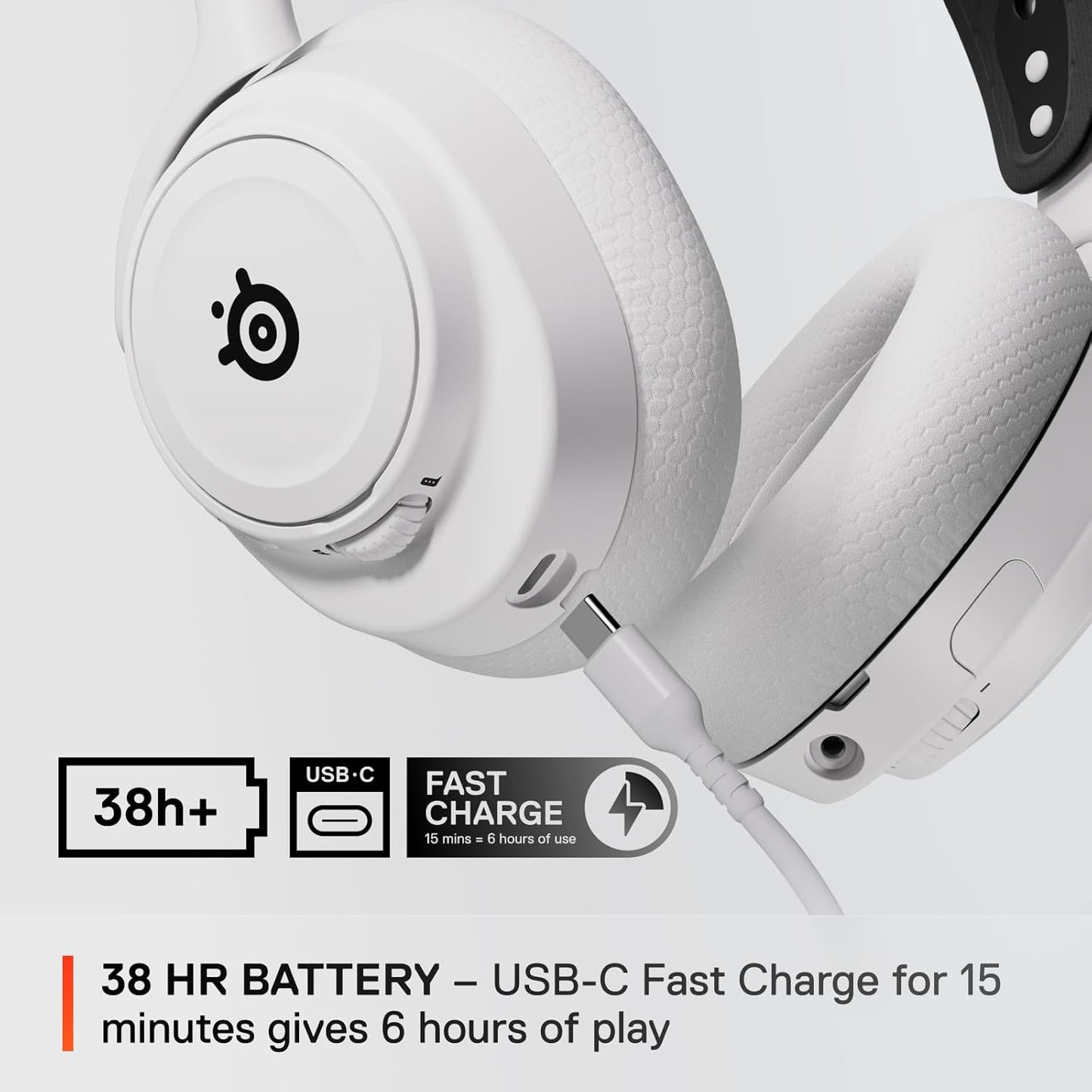 SteelSeries Arctis Nova 7X Wireless Multi-Platform Gaming Headset — Neodymium Magnetic Drivers - 2.4GHz + Bluetooth (White)
