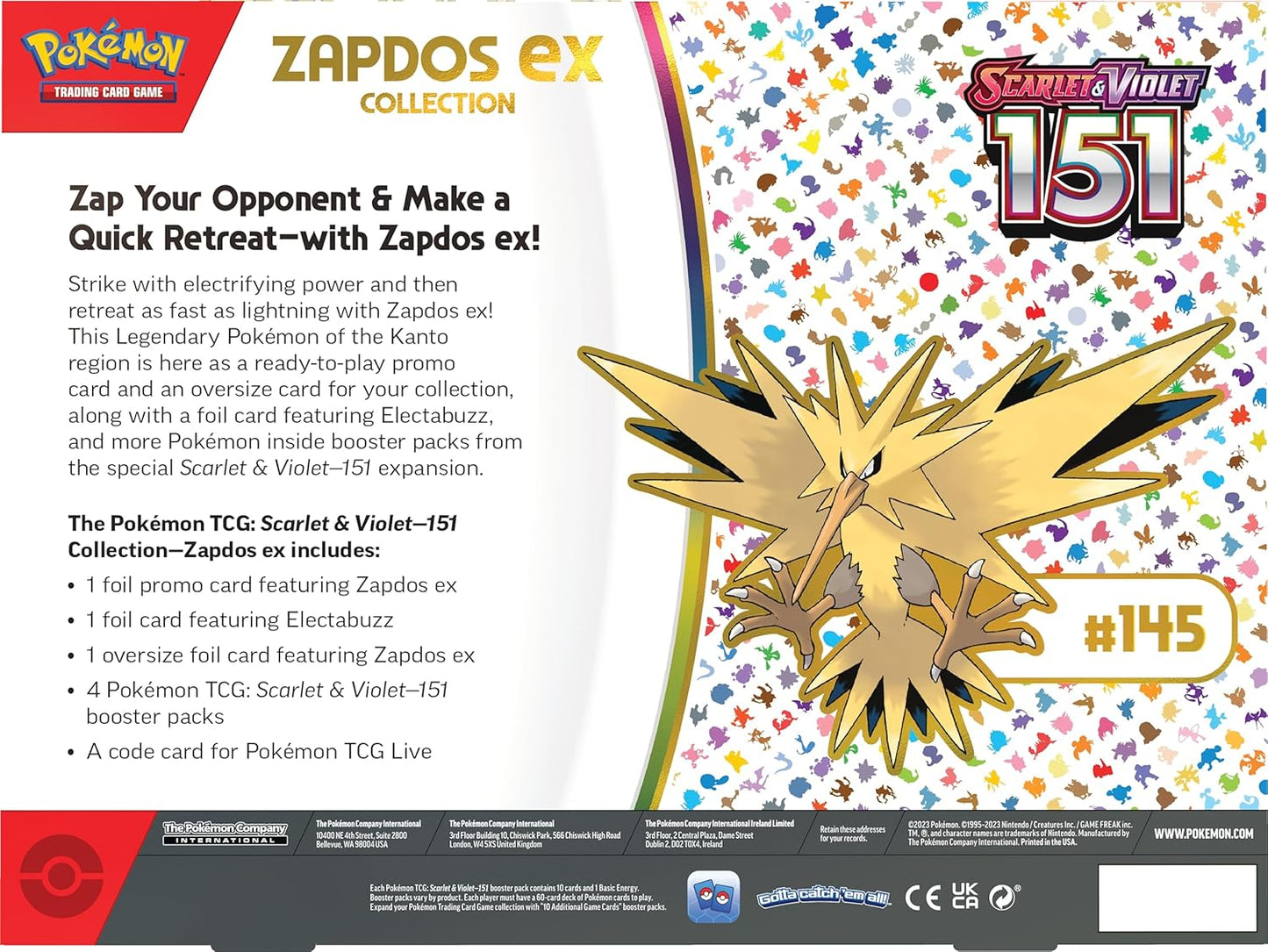 Pokémon TCG: Scarlet & Violet 151 Collection - Zapdos ex