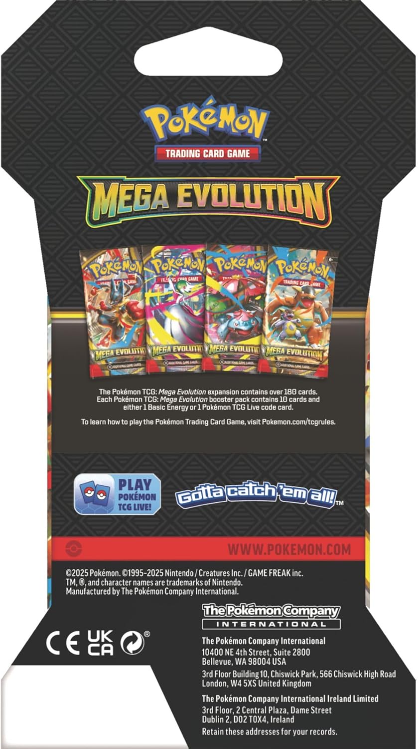 Pokémon TCG: Mega Evolution Sleeved Booster Pack - 10 Cards