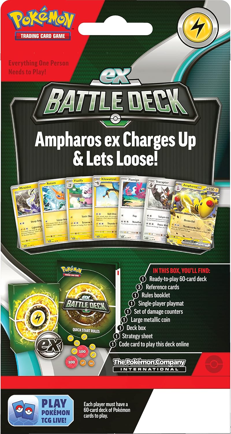 Pokémon TCG: Ampharos ex Battle Deck (Ready-to-Play 60-Card Deck)