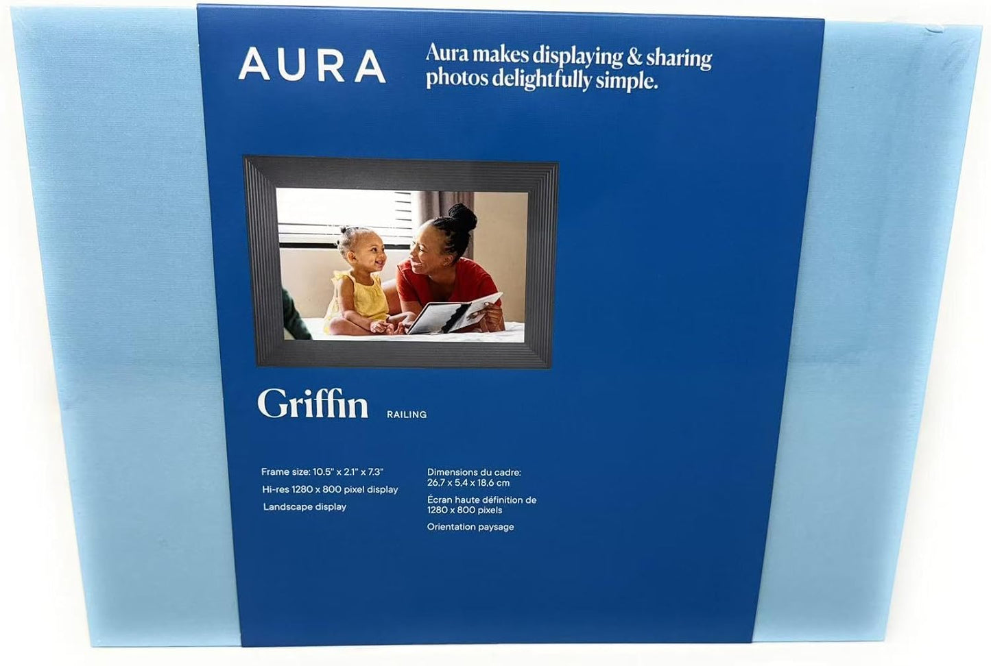 Griffin Basalt Stone Collection by Aura 10.1" Digital Frame with Wi-Fi