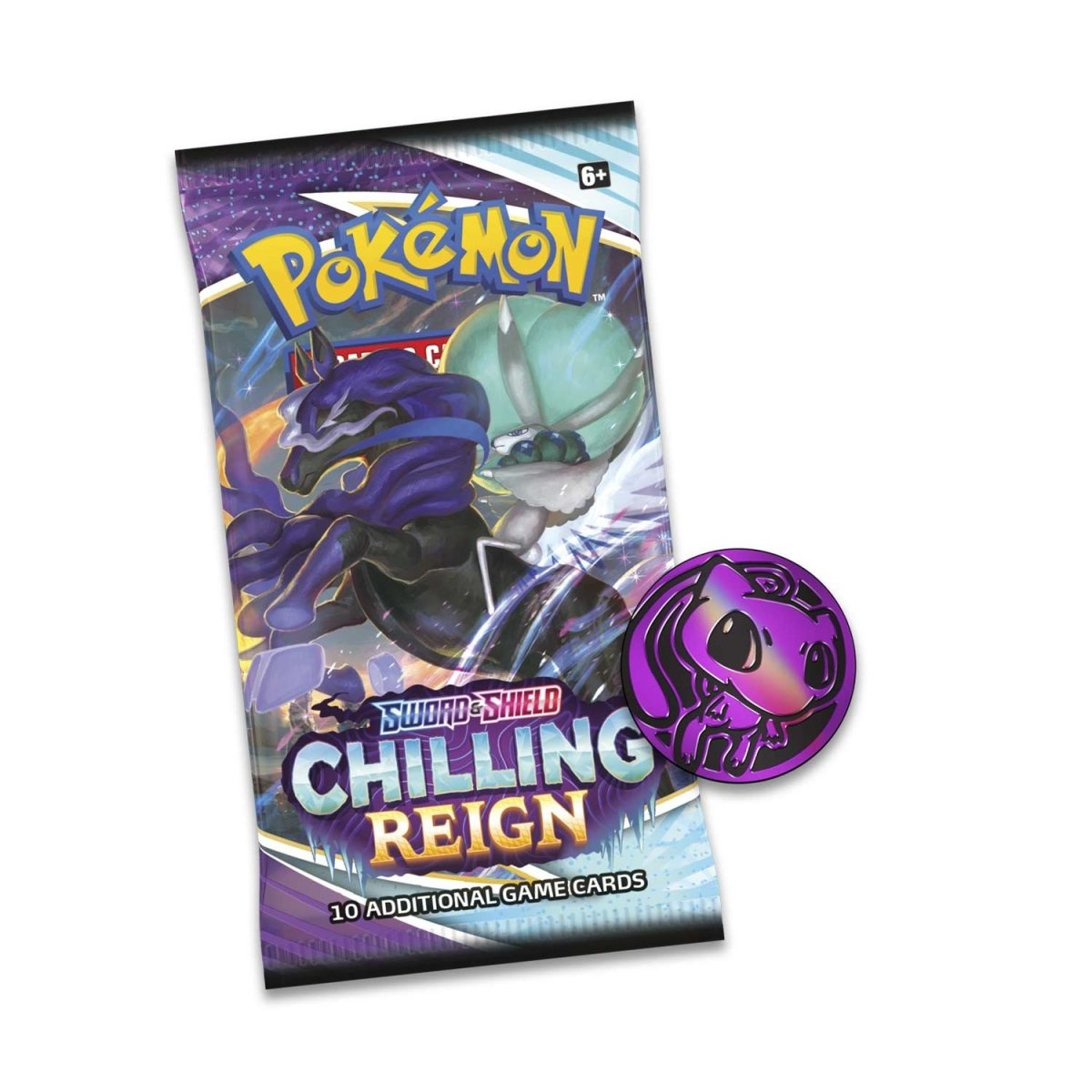 Pokémon TCG: Sword & Shield-Chilling Reign 3 Booster Packs, Eevee Promo Card & Coin