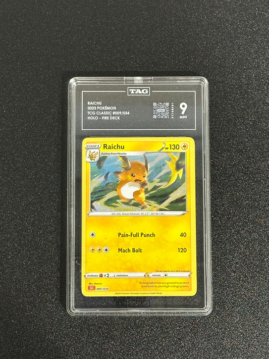 Pokemon Raichu 009/034 Holo TCG Classic Charizard Deck TAG 9 MINT