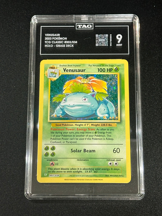 Pokemon Venusaur 003/034 Holo TCG Classic TAG 9 MINT