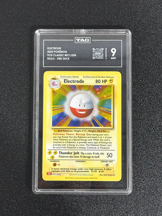 Pokemon Electrode 011/034 Holo TCG Classic Fire Deck TAG 9 MINT