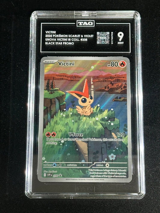 Pokemon Victini 208 Black Star Promo Unova Victini IR Collection TAG 9 Mint