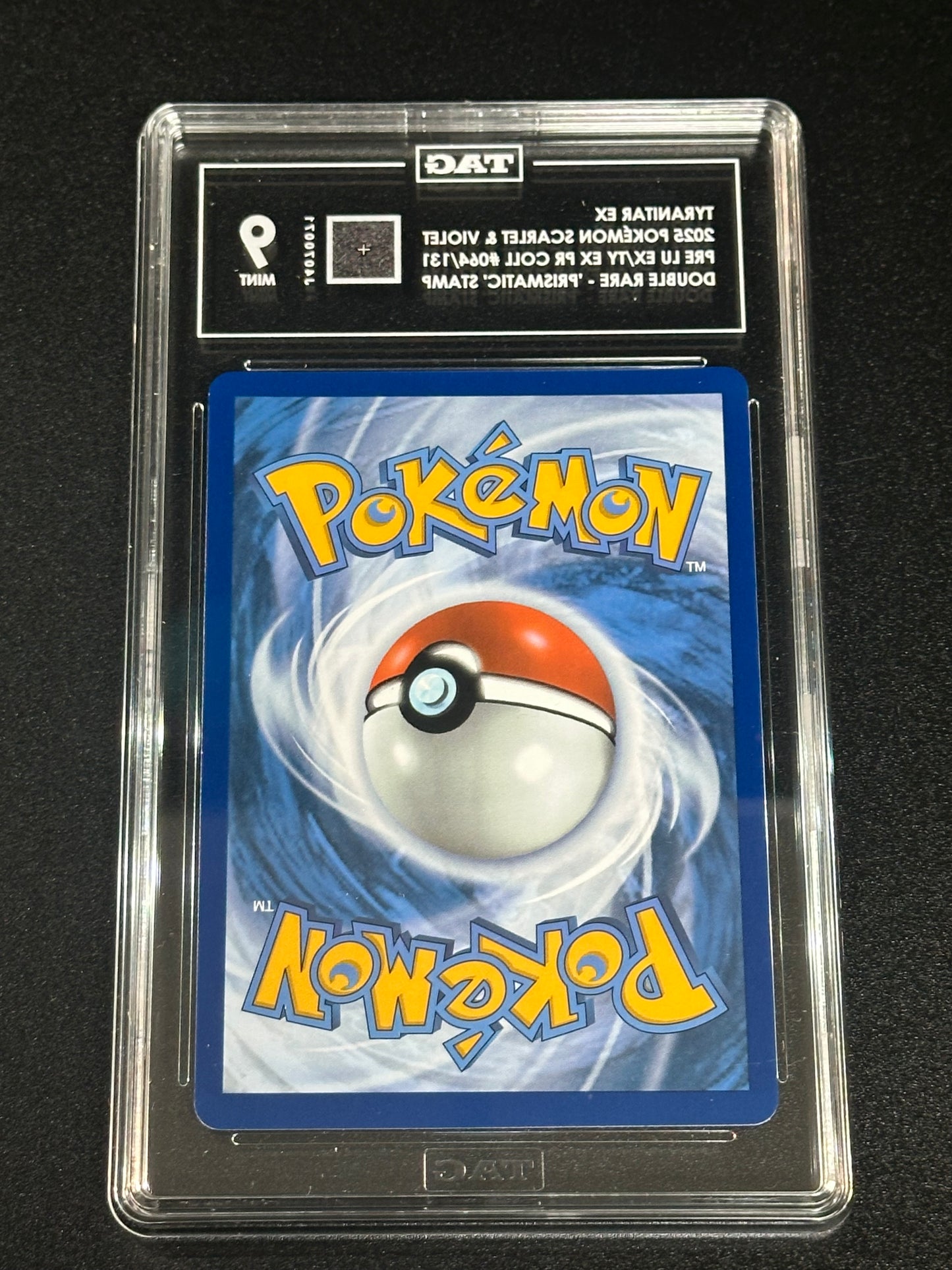 Pokemon Tyranitar ex 064/131 Double Rare Prismatic Evolutions STAMPED TAG 9 MINT