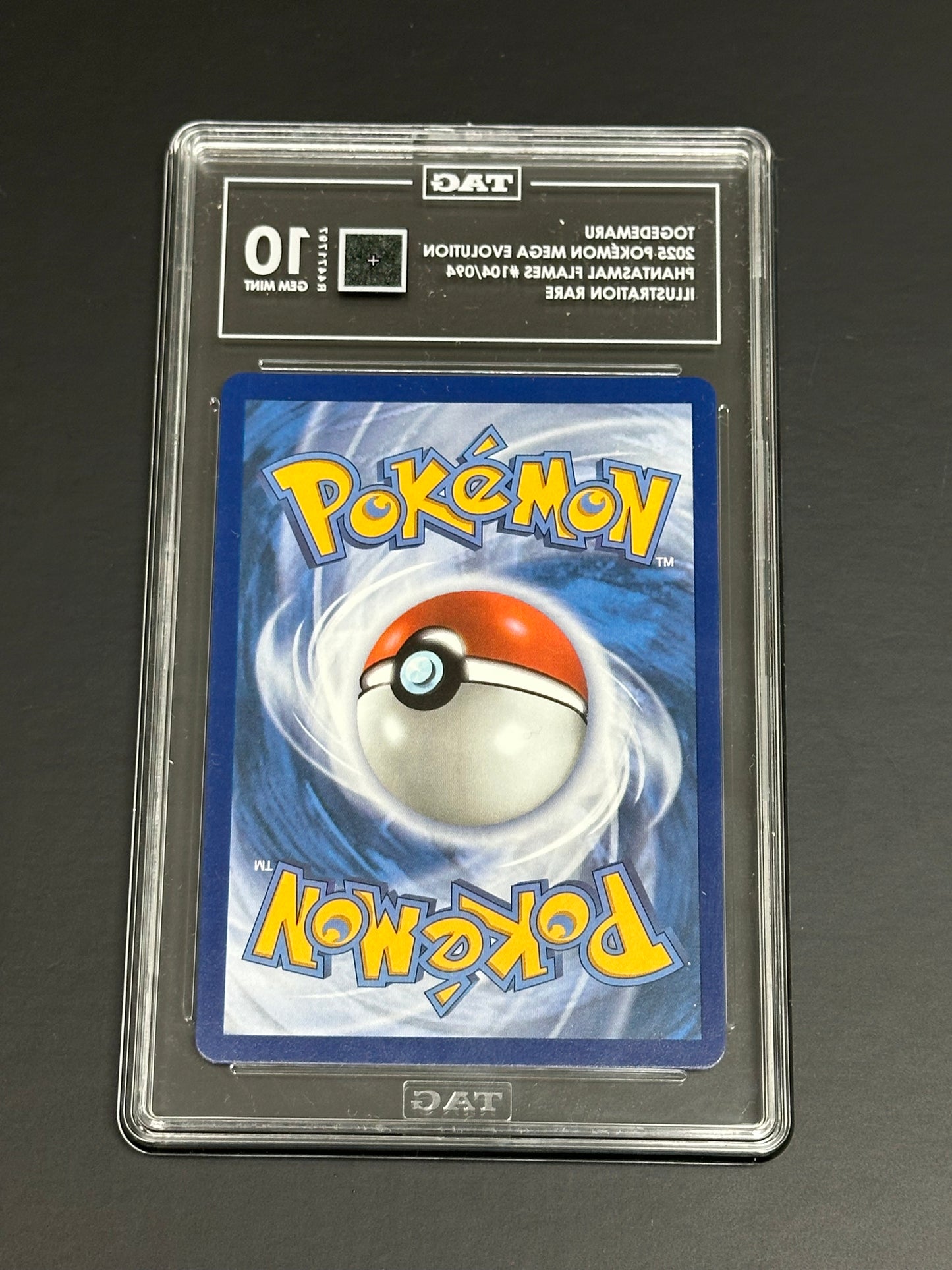 Pokemon Togedemaru 104/094 Illustration Rare Phantasmal Flames TAG 10 Gem Mint