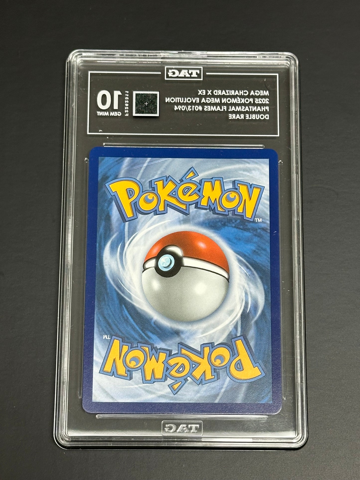 Pokemon Mega Charizard X ex 013/094 Double Rare Phantasmal Flames TAG 10 Gem Min