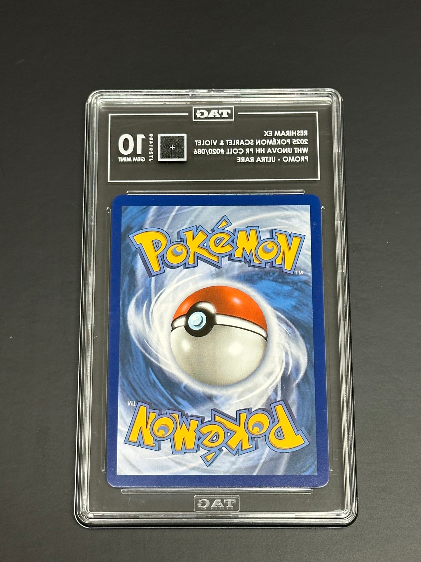 Pokemon Reshiram ex 020/086 Promo Ultra Rare White Flare TAG 10 Gem Mint
