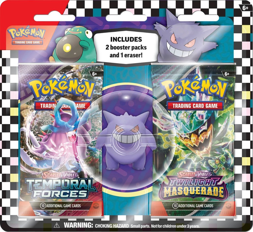 Pokémon TCG: 2 Booster Packs & Gengar Eraser (Back to School Blister)