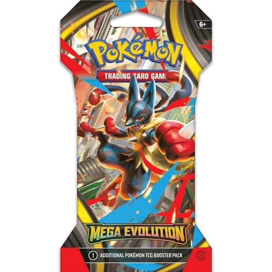 Pokémon TCG: Mega Evolution Sleeved Booster Pack (Lucario) - 10 Cards