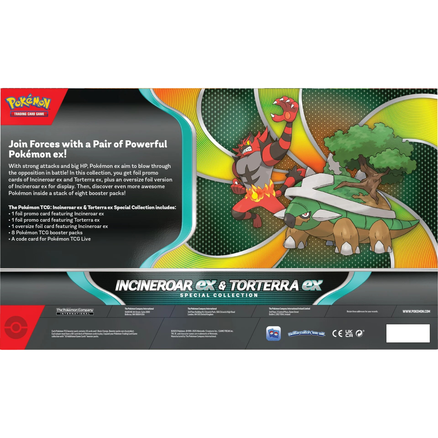 Pokémon TCG: Incineroar ex & Torterra ex Special Collection