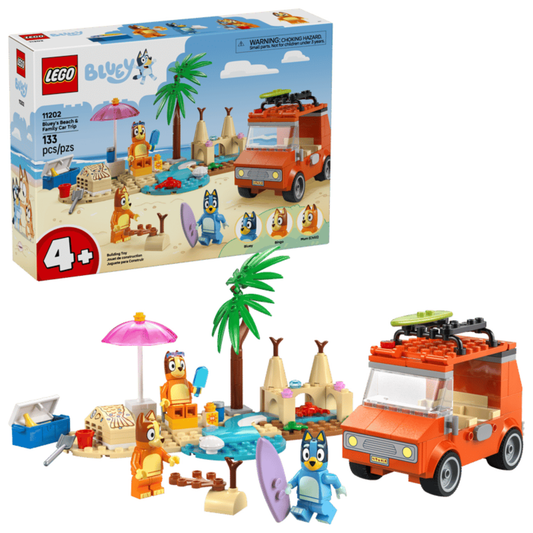 LEGO Bluey: Bluey’s Beach & Family Car Trip Building Set 11202
