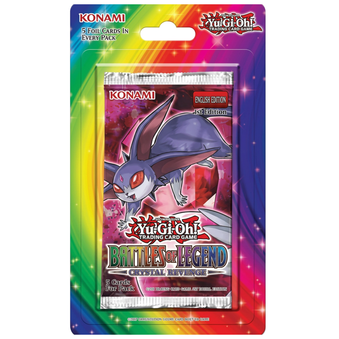 Yu-Gi-Oh! Battles of Legend: Crystal Revenge Blister Pack (5 Cards, 1st Edition)