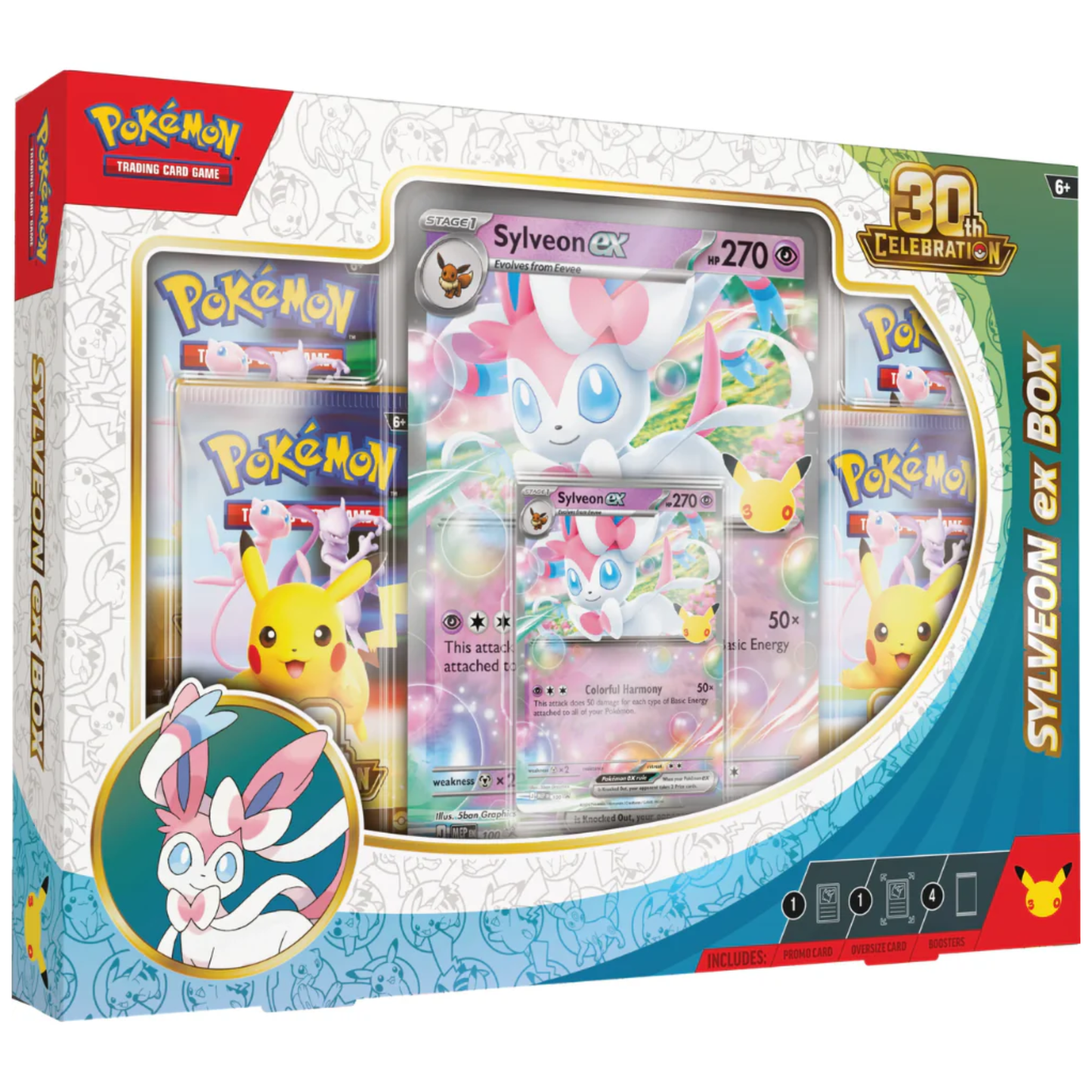 (PRE-ORDER) Pokémon TCG: 30th Celebration Pokémon ex Box – Sylveon ex