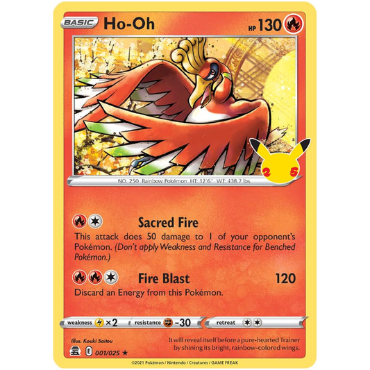 Pokémon TCG: Ho-Oh #1 – Celebrations Single Card
