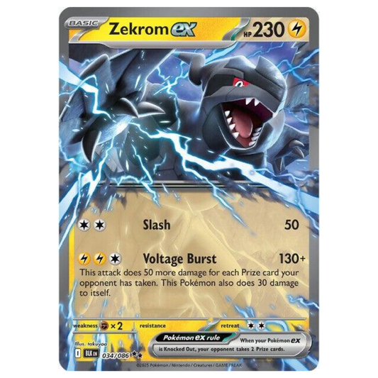 Pokémon TCG: Zekrom ex #34 – Black Bolt Single Card