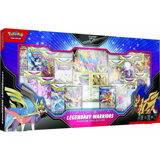 Pokemon TCG: Sword & Shield-Legendary Warriors Premium Collection Box