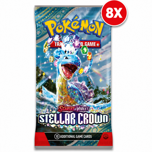Pokémon TCG: Scarlet & Violet - Stellar Crown Booster Bundle (8 Packs)