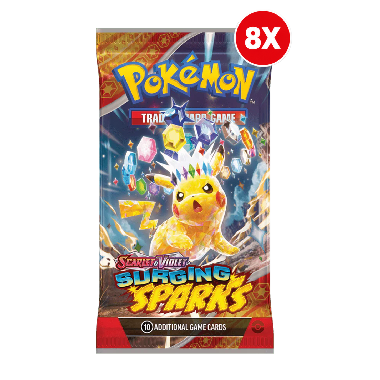 Pokémon TCG: Scarlet & Violet - Surging Sparks Booster Bundle (8 Packs)