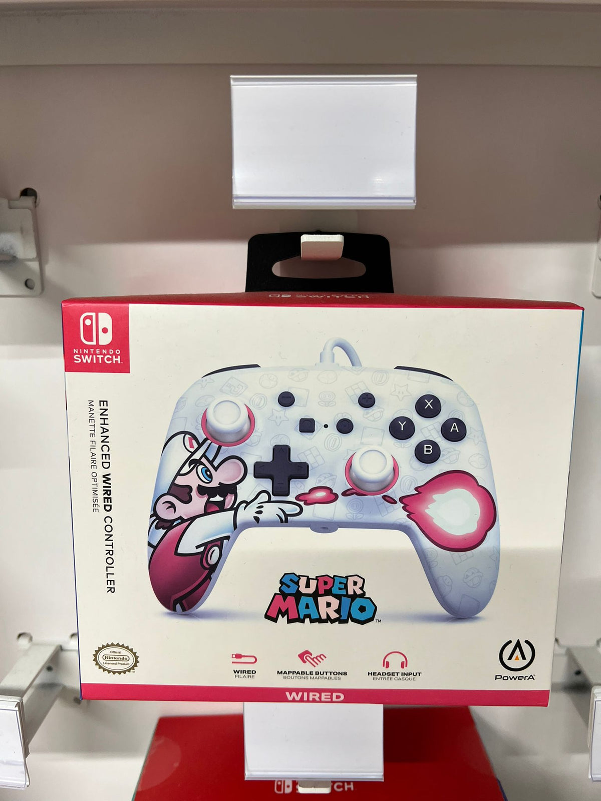 PowerA Enhanced Wired Controller – Super Mario White Edition