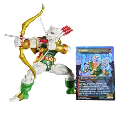 Hasbro Collectibles - Spider-Man - Marvel Legends X Magic the Gathering - Man-Wolf Action Figure Plus Exclusive Foil Trading Card