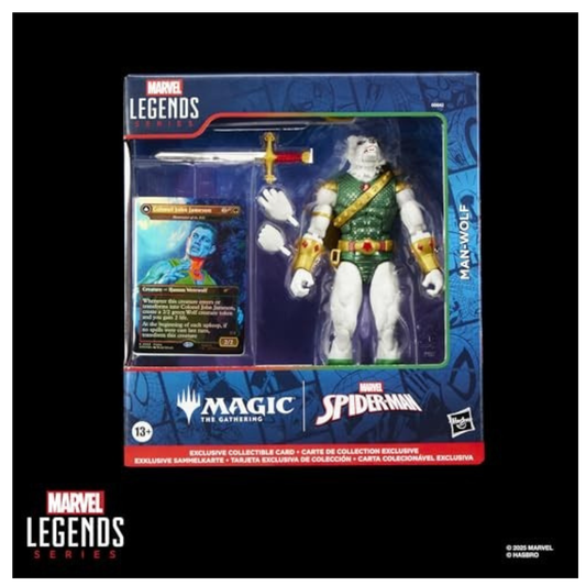 Hasbro Collectibles - Spider-Man - Marvel Legends X Magic the Gathering - Man-Wolf Action Figure Plus Exclusive Foil Trading Card