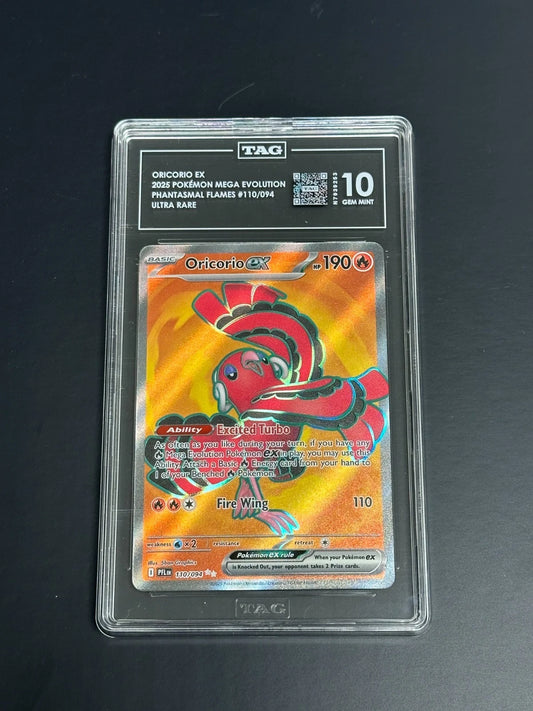 Pokemon Oricorio ex 110/094 Ultra Rare Phantasmal Flames TAG 10 Gem Mint
