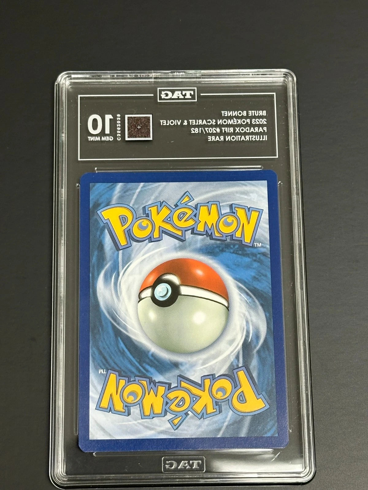 Pokemon Brute Bonnet 207/182 Illustration Rare Paradox Rift TAG 10 Gem Mint