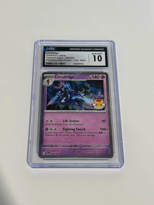 Pokemon Ceruledge 040/091 CGC 10 Gem Mint Cosmos Holo Pokemon Day Promo 2024