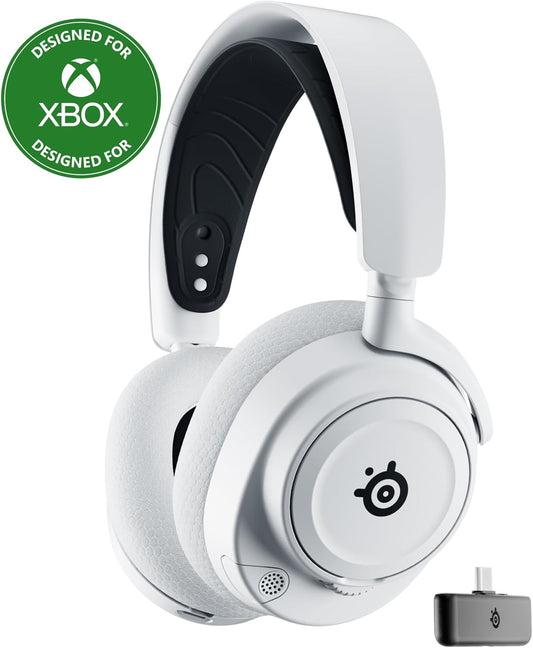 SteelSeries Arctis Nova 7X Wireless Multi-Platform Gaming Headset — Neodymium Magnetic Drivers - 2.4GHz + Bluetooth (White)