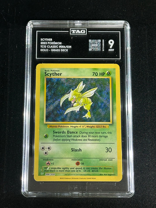 Pokemon Scyther 006/034 Holo TCG Classic TAG 9 Mint