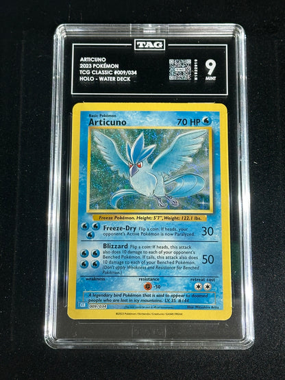 Pokemon Articuno 009/034 Holo TCG Classic TAG 9 Mint