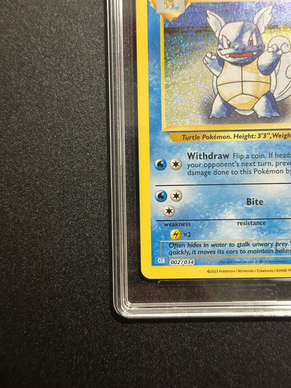 Pokemon Wartortle 002/034 Holo TCG Classic Water Deck TAG 8.5 NM-MT+