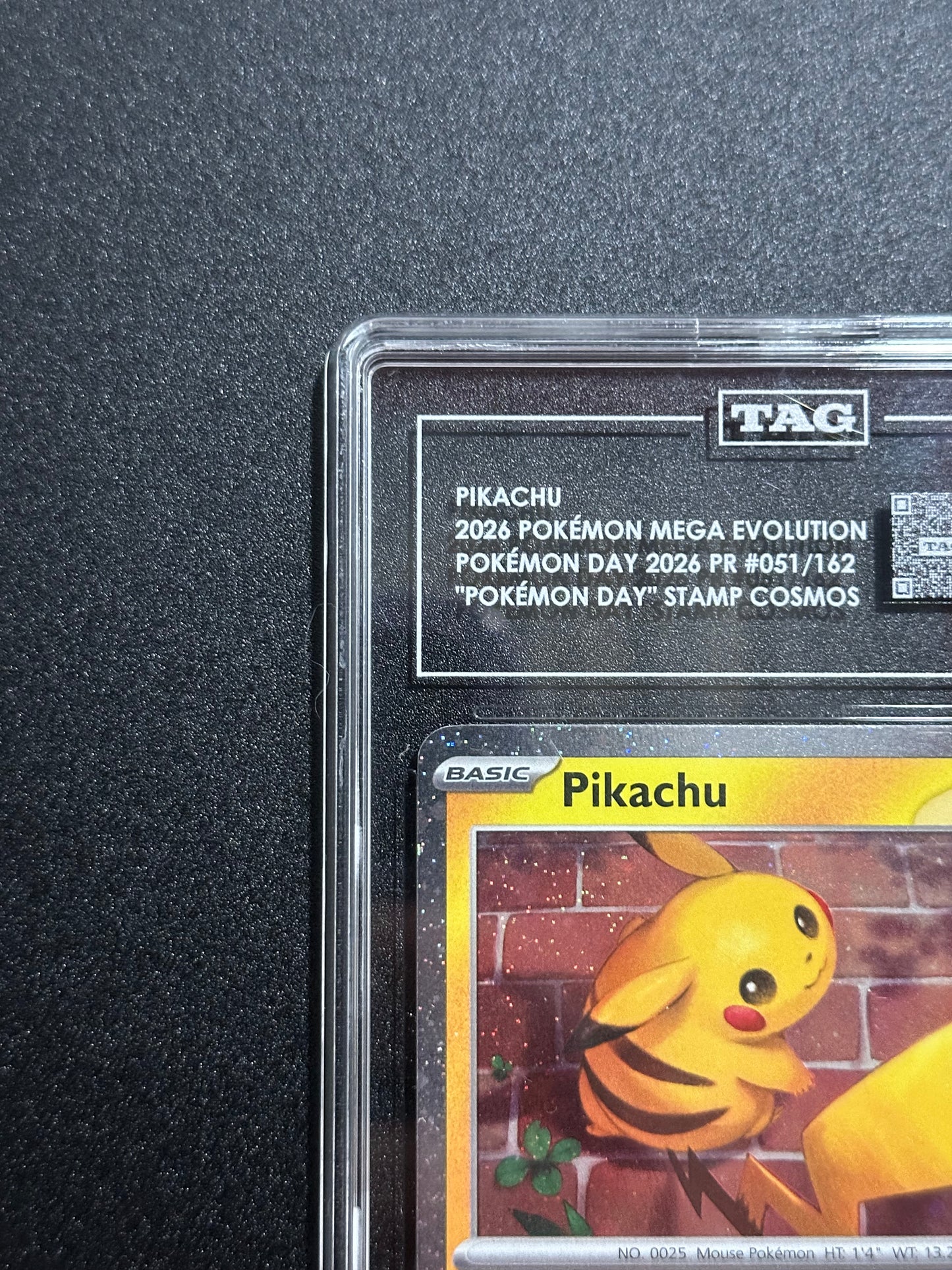 Pokemon Pikachu 051/162 Pokemon Day Stamp Cosmos Promo TAG 7.5 NM+