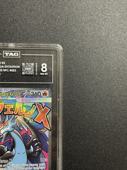Mega Charizard X ex 023 - top left corner
