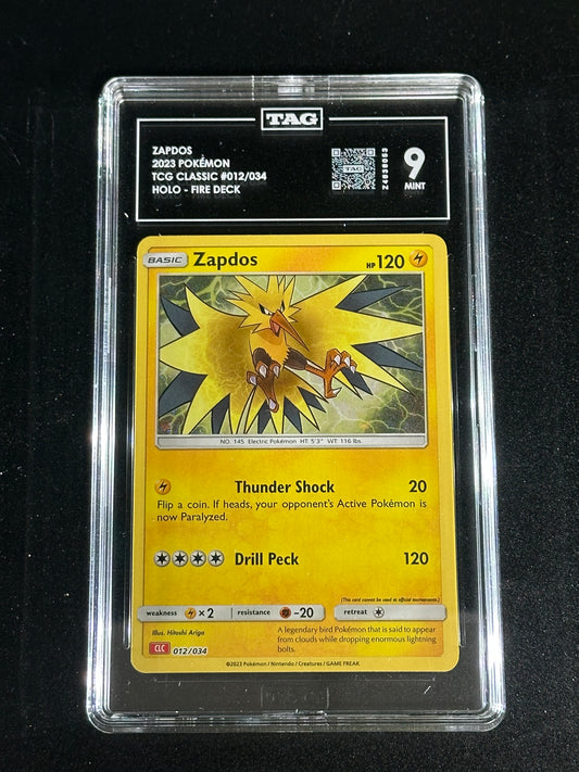 Pokemon Zapdos 012/034 Holo TCG Classic TAG 9 Mint