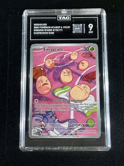 Pokemon Exeggcute 192/191 Illustration Rare Surging Sparks TAG 9 Mint