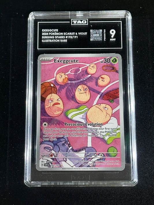 Pokemon Exeggcute 192/191 Illustration Rare Surging Sparks TAG 9 Mint