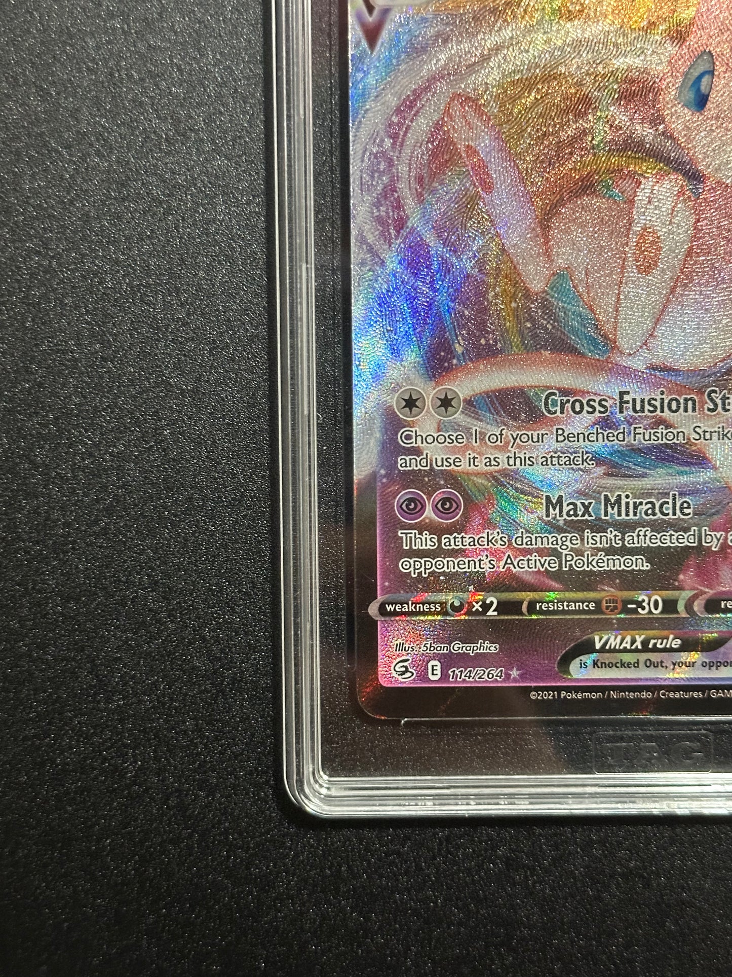Pokemon Mew VMAX 114/264 Full Art Ultra Rare Fusion Strike TAG 7.5 NM+