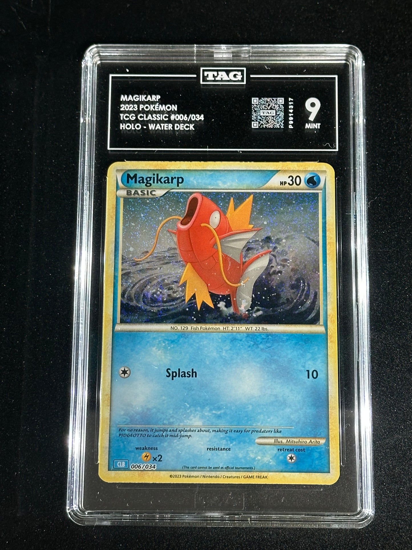 Pokemon Magikarp 006/034 Holo TCG Classic TAG 9 Mint