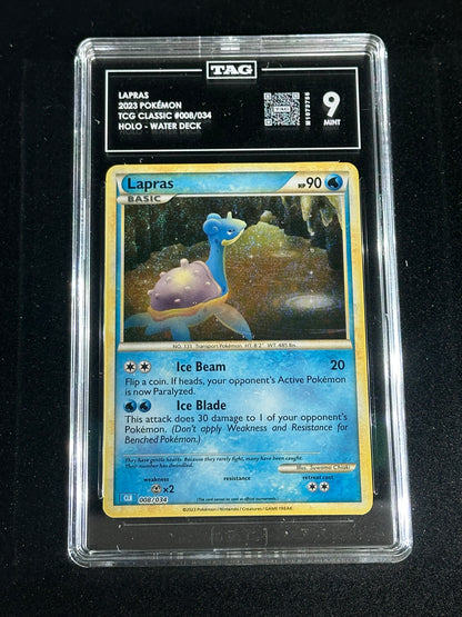 Pokemon Lapras 008/034 Holo TCG Classic TAG 9 Mint