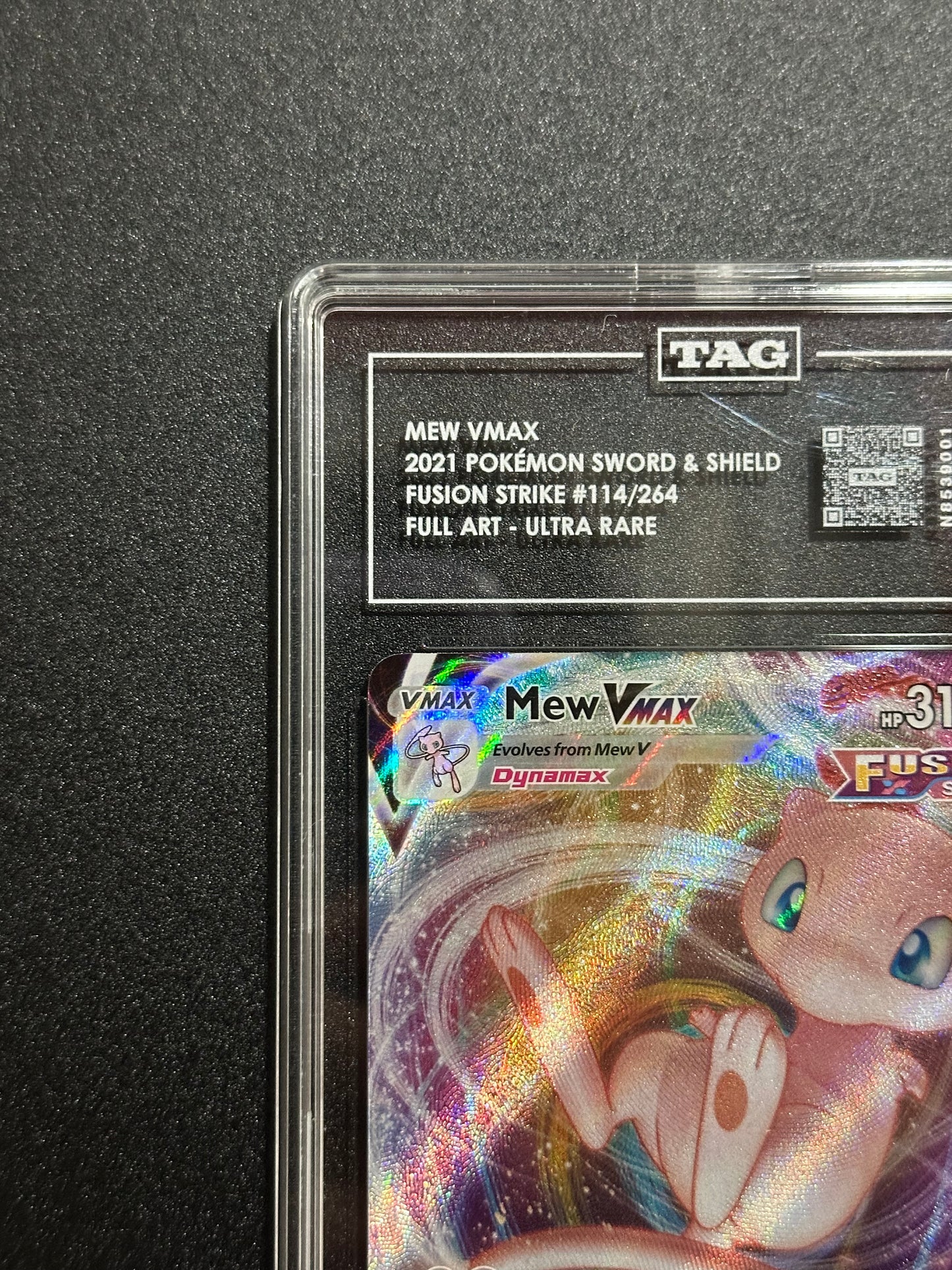 Pokemon Mew VMAX 114/264 Full Art Ultra Rare Fusion Strike TAG 7.5 NM+