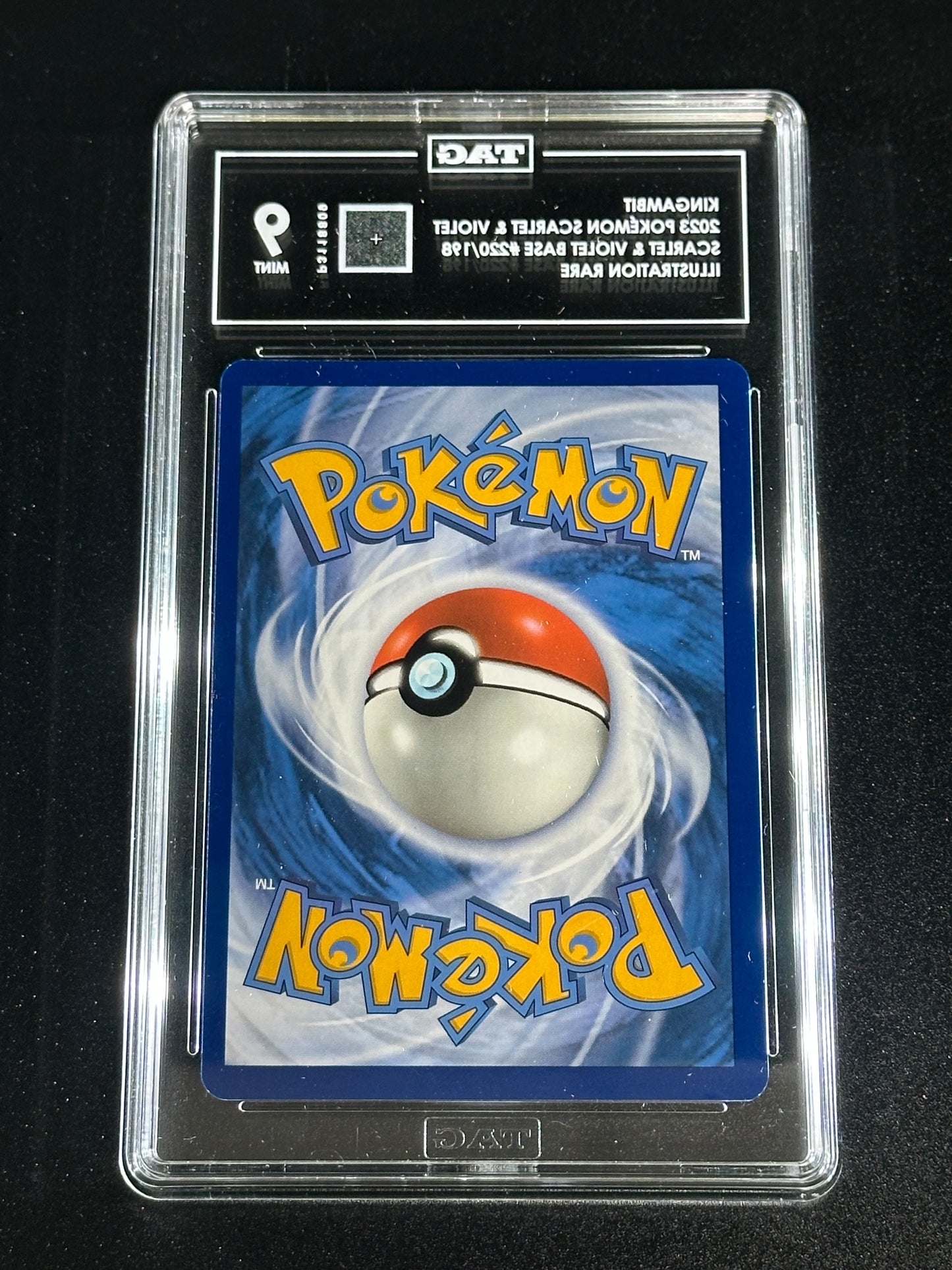 Pokemon Kingambit 220/198 Illustration Rare Scarlet & Violet Base TAG 9 Mint