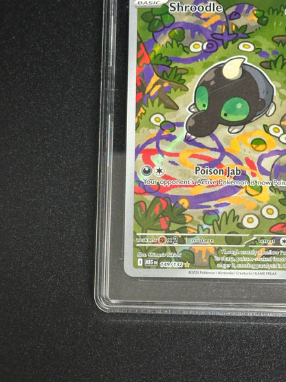 Pokemon Shroodle 149/132 Illustration Rare Mega Evolution TAG 7.5 Near Mint+
