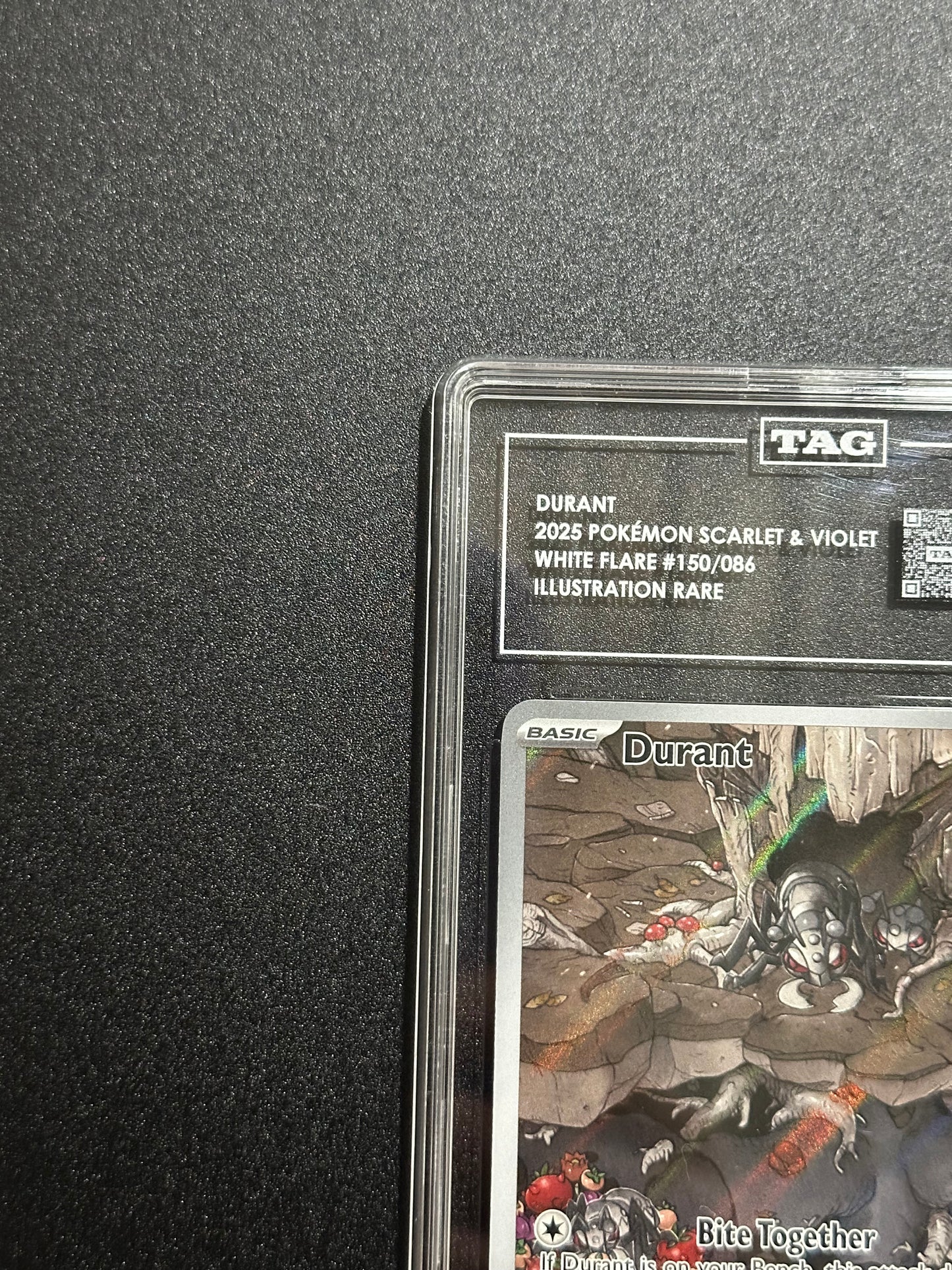 Pokemon Durant 150/086 Illustration Rare White Flare TAG 8.5 NM MT+