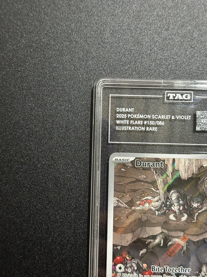 Pokemon Durant 150/086 Illustration Rare White Flare TAG 8.5 NM MT+